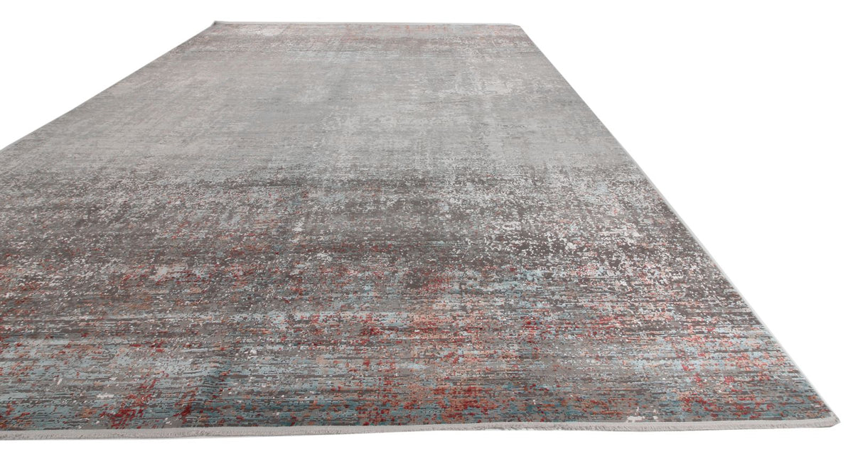 13x20 Gray and Multicolor Turkish Antep Rug