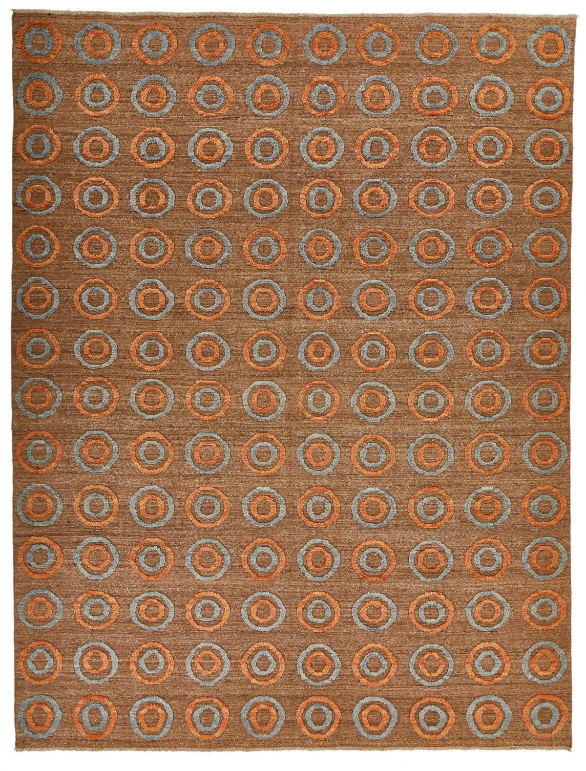 10x13 Brown and Multicolor Modern Contemporary Rug