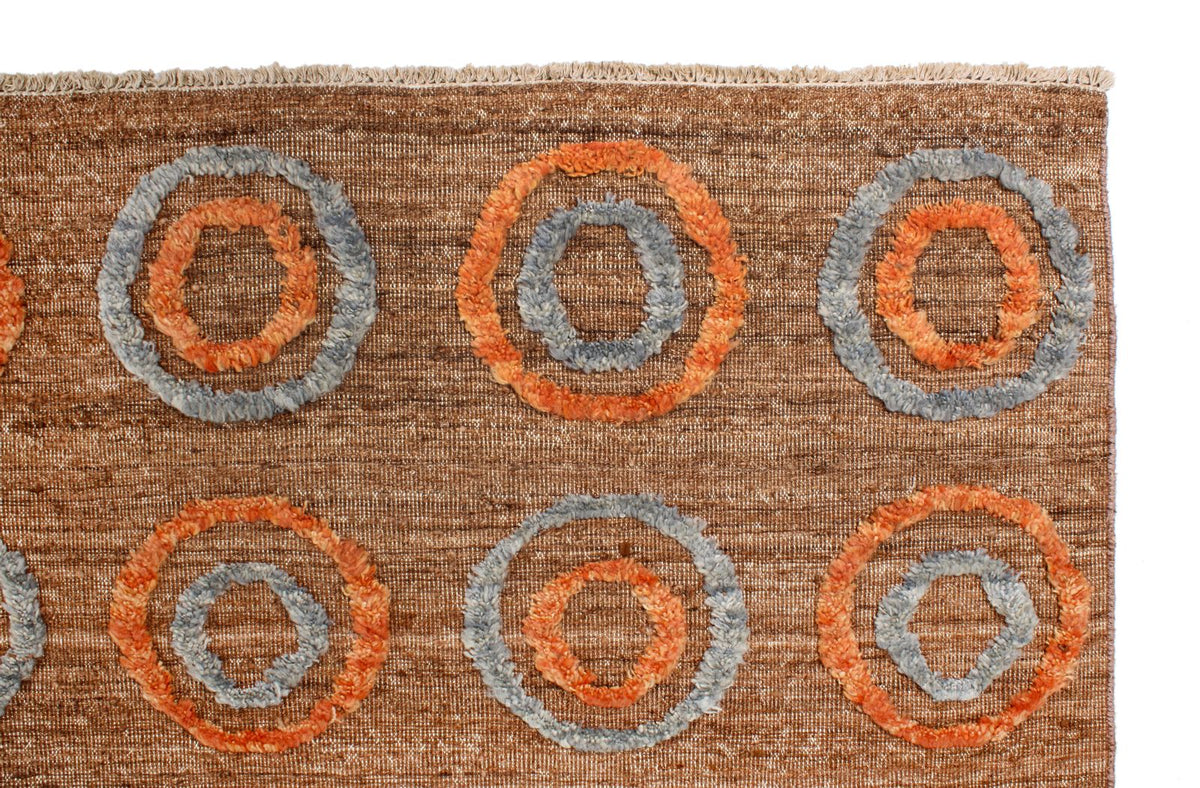 10x13 Brown and Multicolor Modern Contemporary Rug