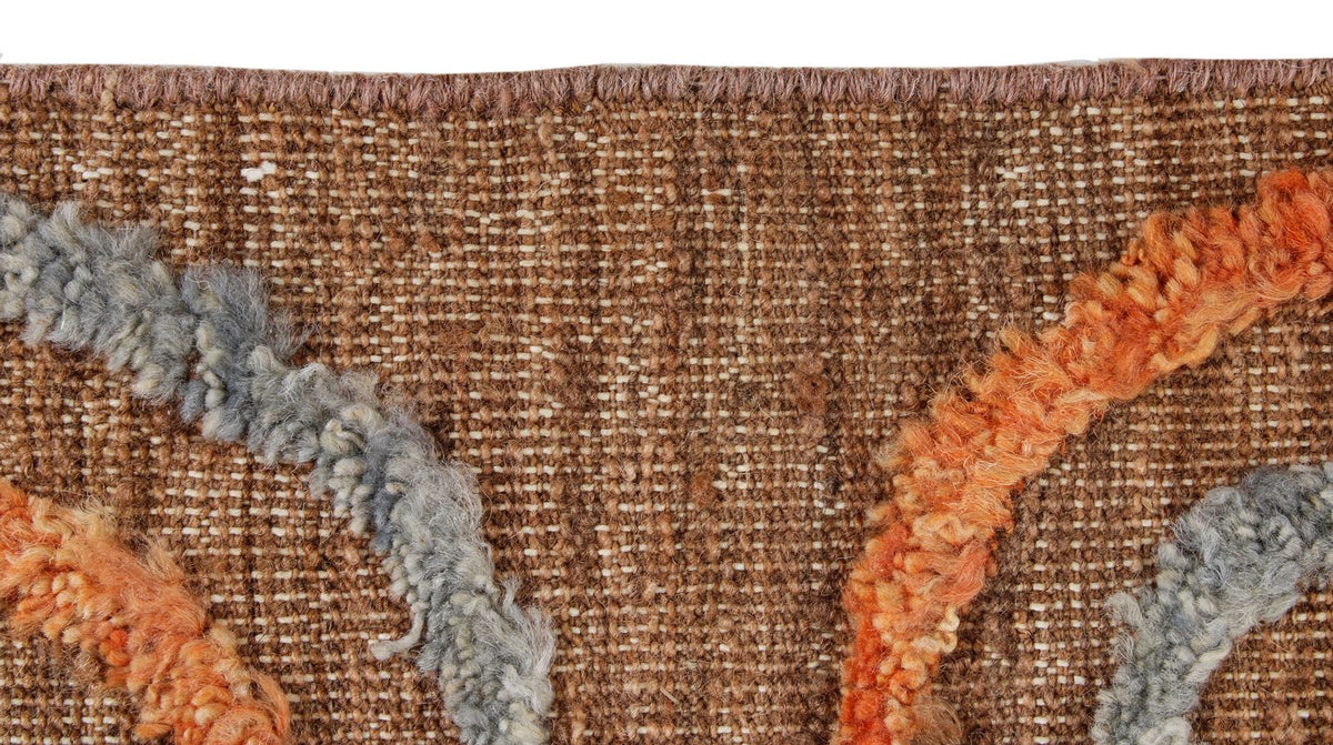 10x13 Brown and Multicolor Modern Contemporary Rug