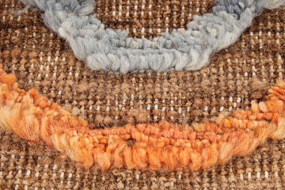 10x13 Brown and Multicolor Modern Contemporary Rug