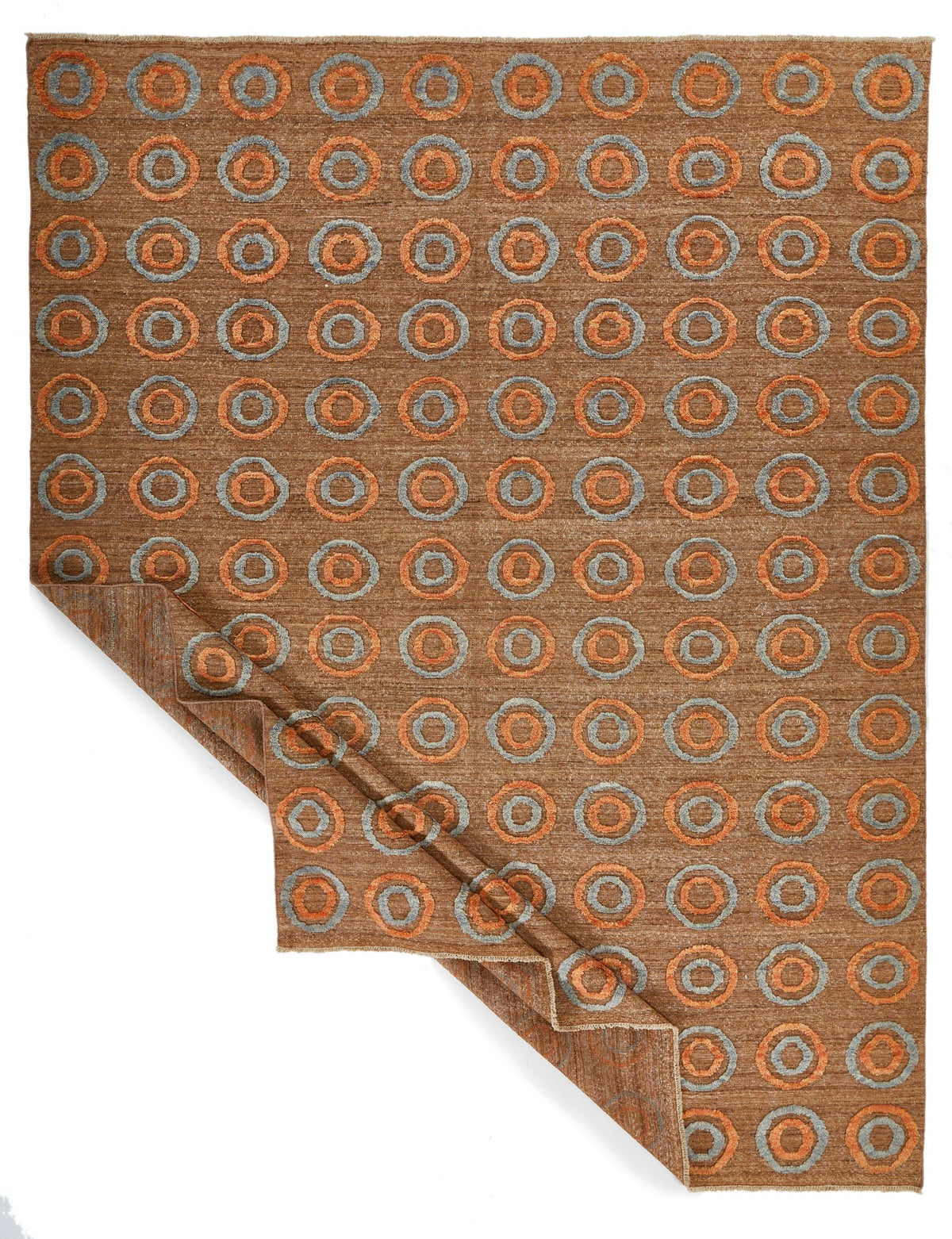 10x13 Brown and Multicolor Modern Contemporary Rug