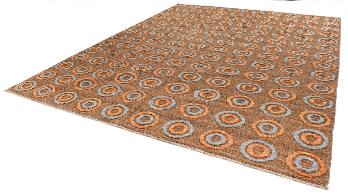10x13 Brown and Multicolor Modern Contemporary Rug