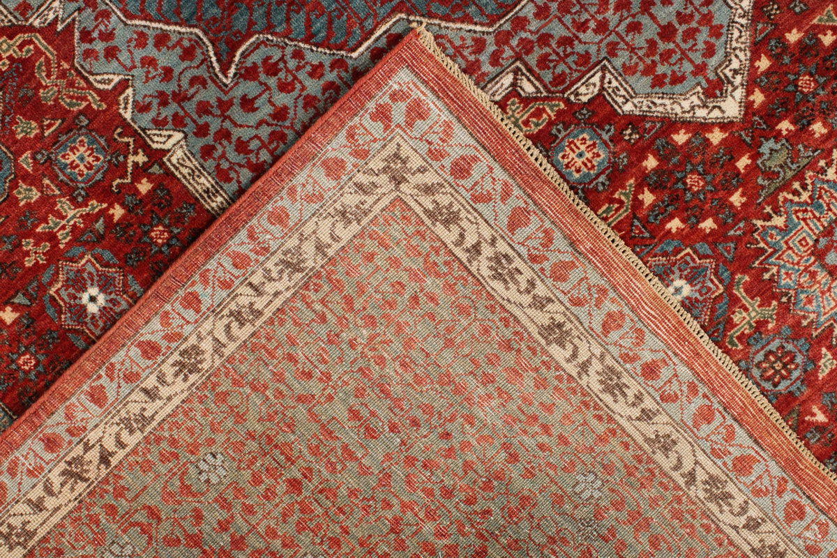 8x10 Red and Blue Turkish Tribal Rug