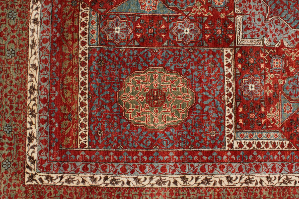 8x10 Red and Blue Turkish Tribal Rug