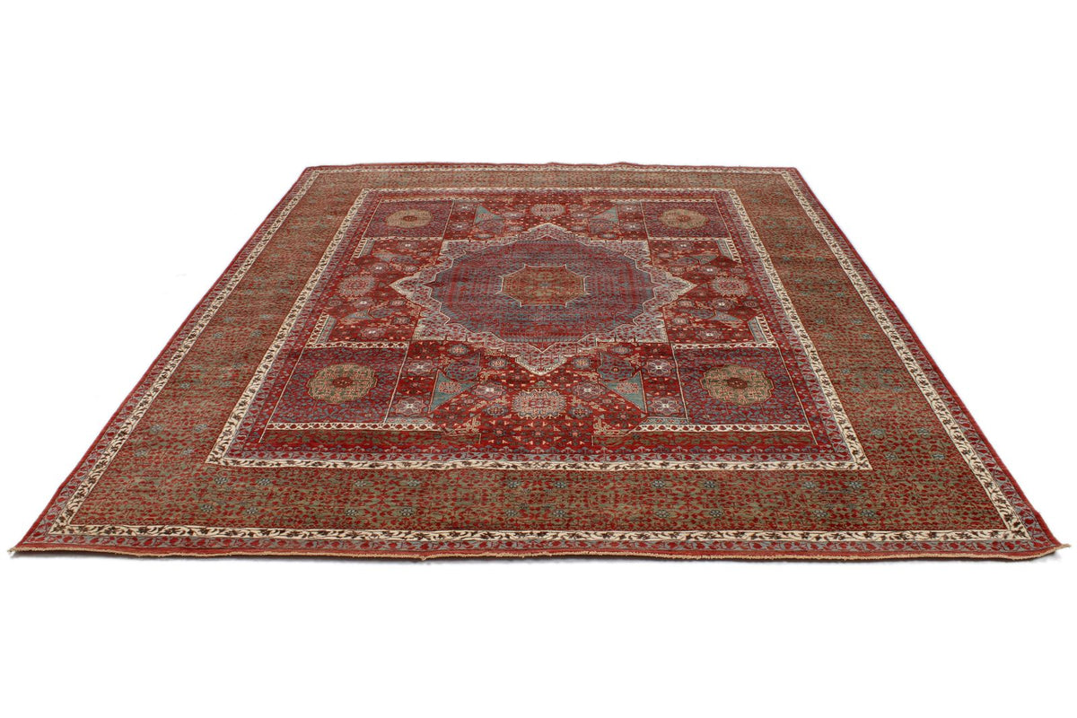 8x10 Red and Blue Turkish Tribal Rug