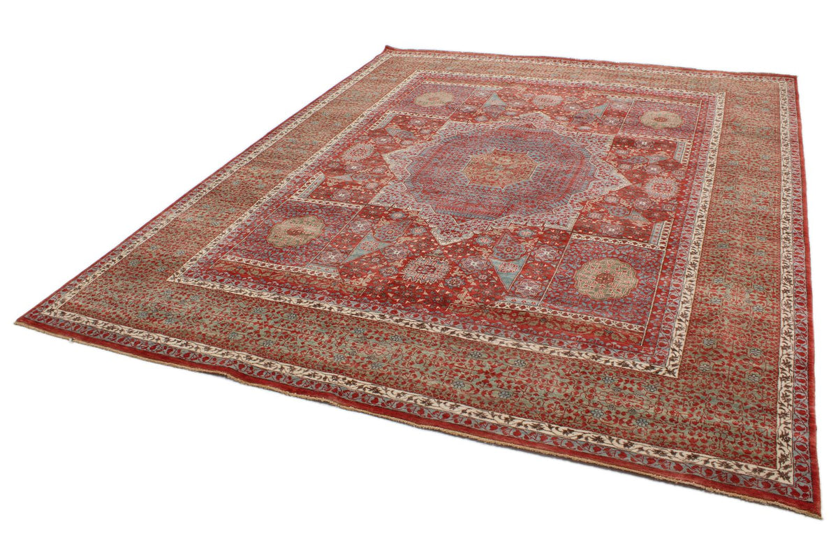 8x10 Red and Blue Turkish Tribal Rug