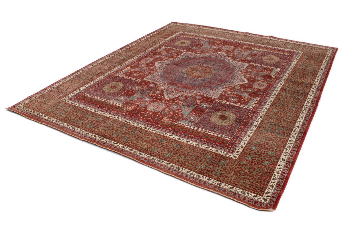 8x10 Red and Blue Turkish Tribal Rug