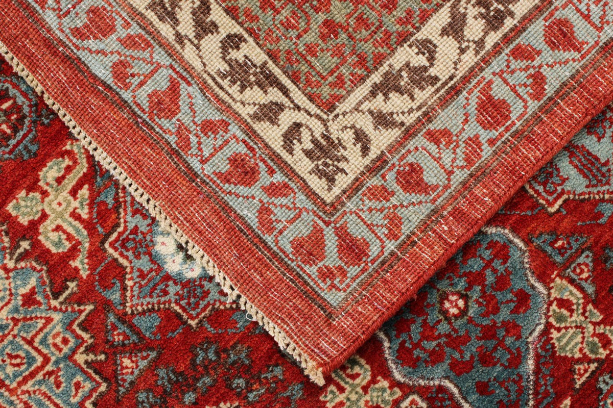 10x12 Red and Blue Turkish Tribal Rug
