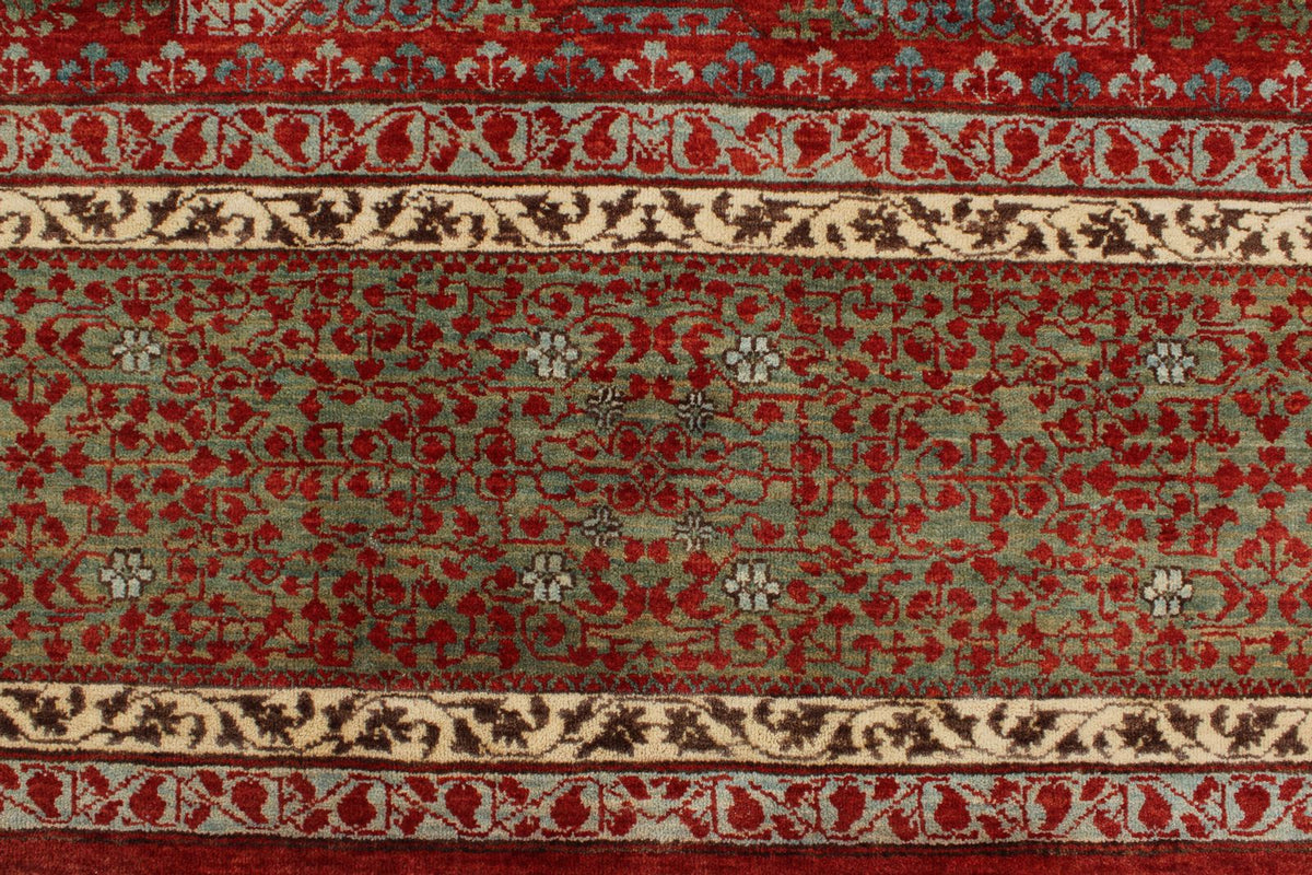 10x12 Red and Blue Turkish Tribal Rug