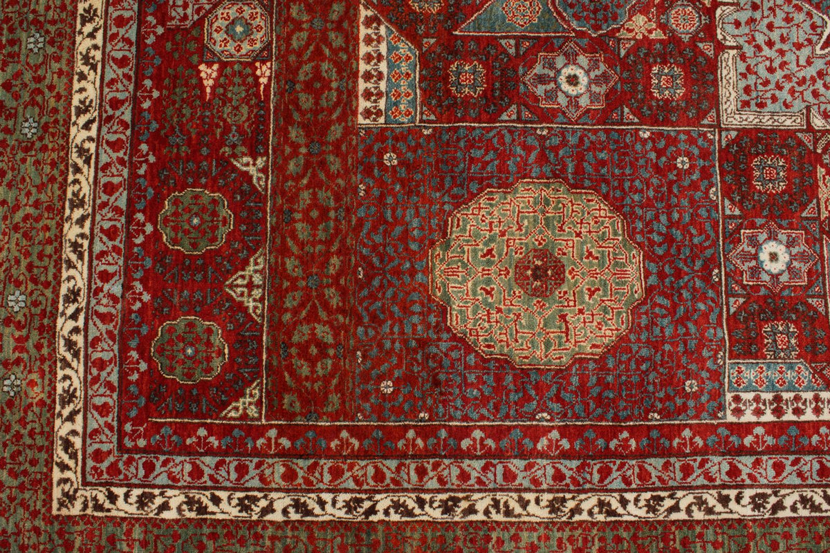 10x12 Red and Blue Turkish Tribal Rug