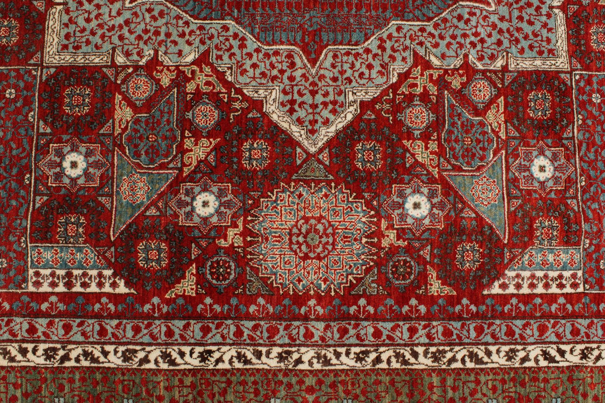 10x12 Red and Blue Turkish Tribal Rug