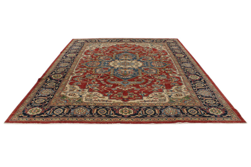 9x11 Red and Navy Persian Rug