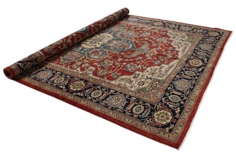 9x11 Red and Navy Persian Rug