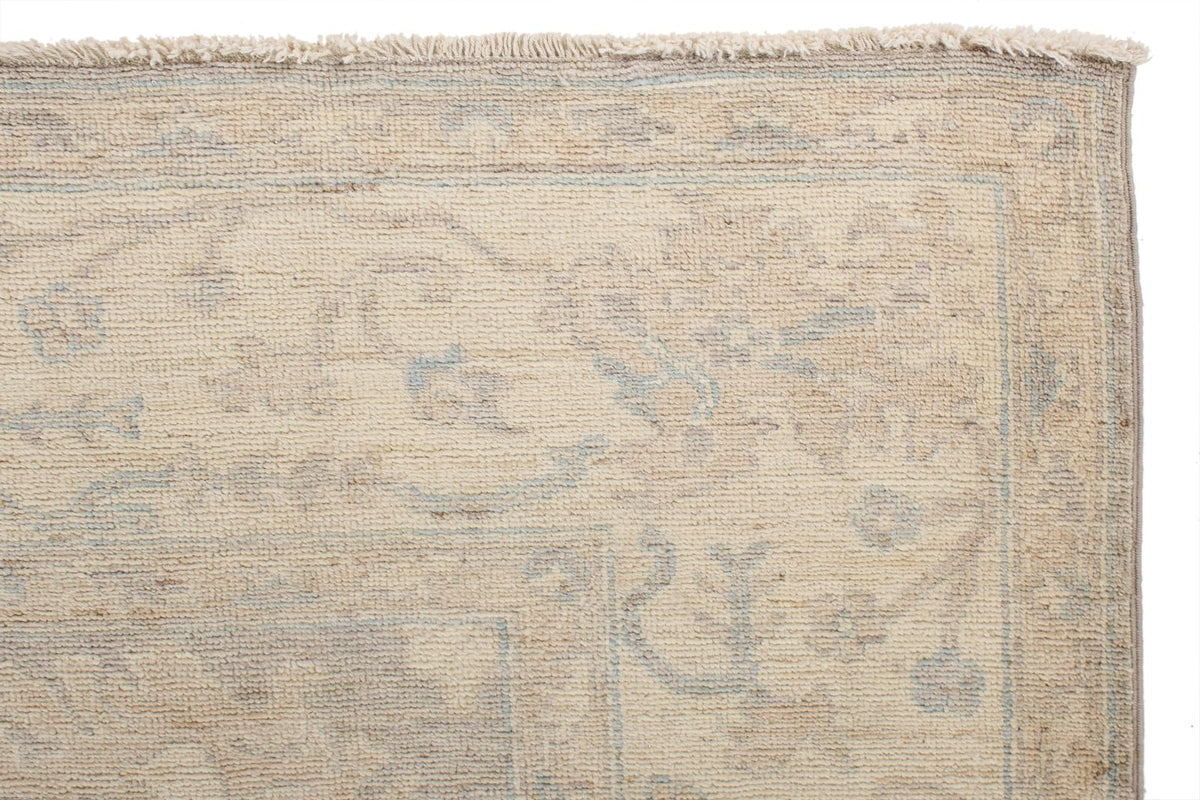 9x12 Beige and Ivory Turkish Oushak Rug