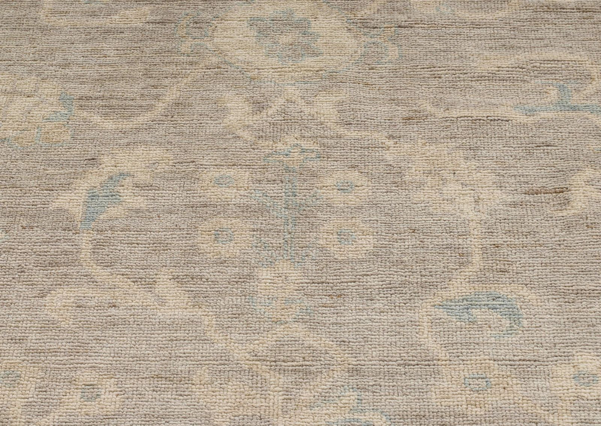 9x12 Beige and Ivory Turkish Oushak Rug