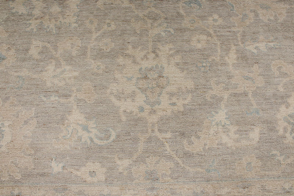 9x12 Beige and Ivory Turkish Oushak Rug