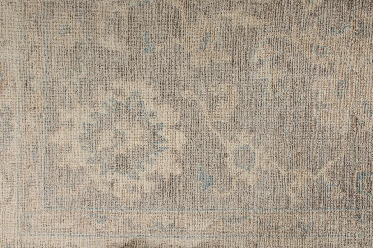 9x12 Beige and Ivory Turkish Oushak Rug