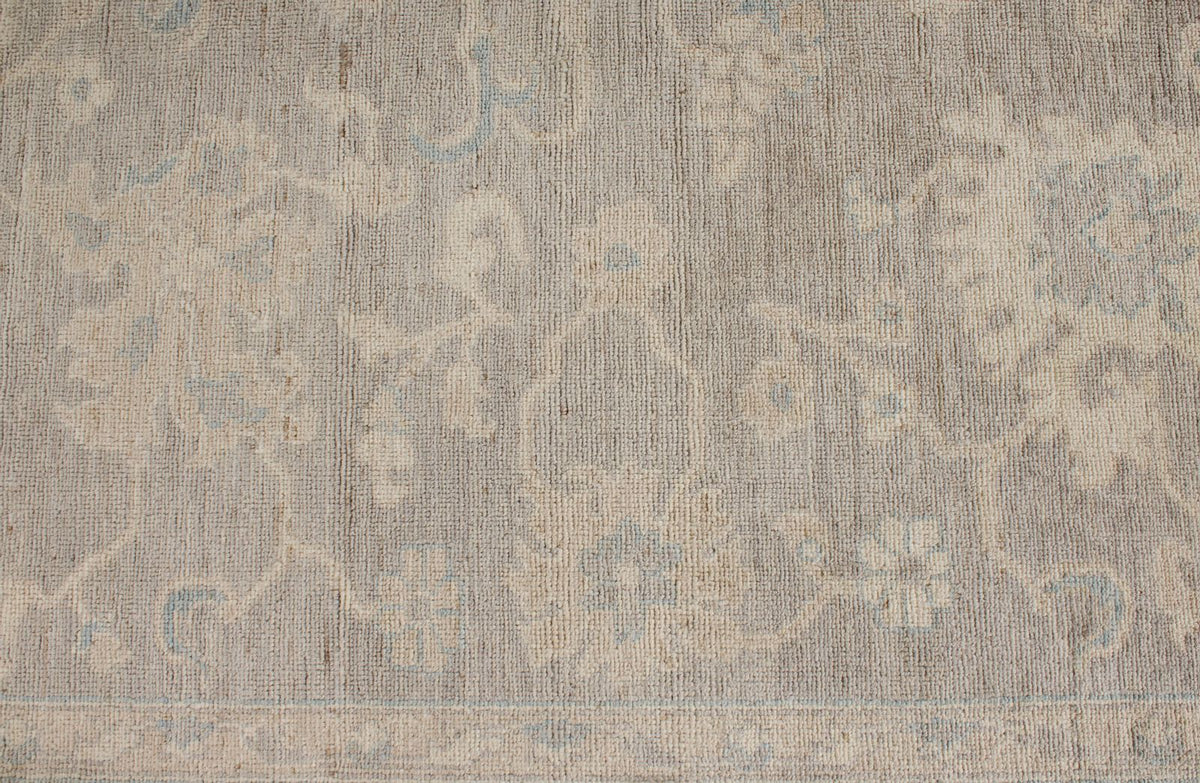 9x12 Beige and Ivory Turkish Oushak Rug