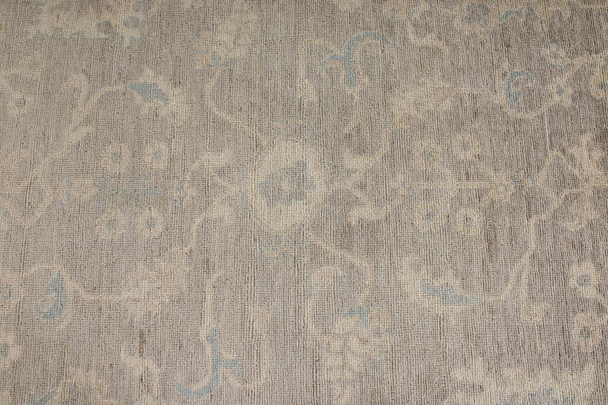 9x12 Beige and Ivory Turkish Oushak Rug