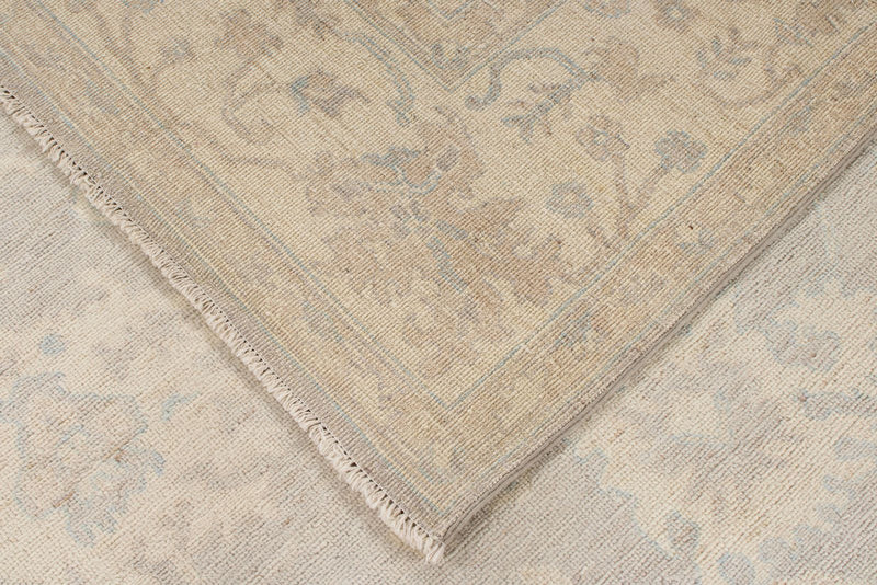 9x12 Beige and Ivory Turkish Oushak Rug