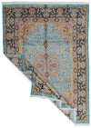 10x13 Blue and Black Turkish Silk Rug