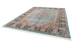 10x13 Blue and Black Turkish Silk Rug