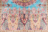 3x5 Blue and Multicolor Turkish Silk Rug