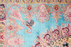 3x5 Blue and Multicolor Turkish Silk Rug