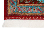 3x5 Red and Blue Turkish Silk Rug