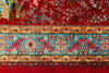 3x4 Red and Blue Turkish Silk Rug