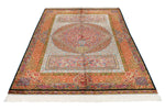 5x7 Multicolor and Black Turkish Silk Rug