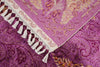 7x10 Purple and Gold Turkish Silk Rug