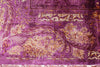 7x10 Purple and Gold Turkish Silk Rug