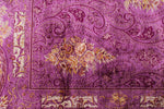 7x10 Purple and Gold Turkish Silk Rug