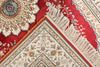 3x5 Red and Ivory Turkish Silk Rug