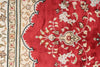 3x5 Red and Ivory Turkish Silk Rug