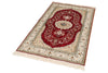 3x5 Red and Ivory Turkish Silk Rug