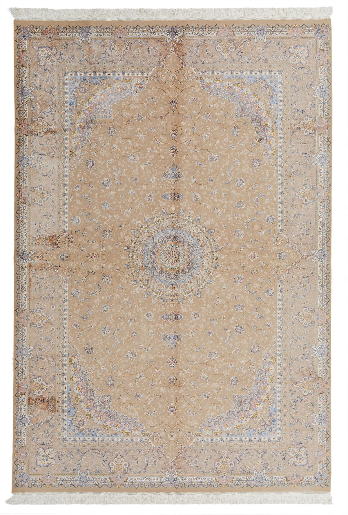 7x10 Brown Turkish Silk Rug