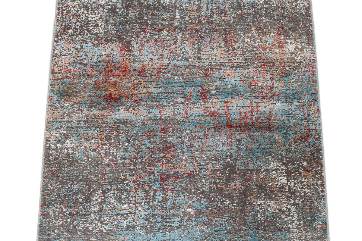 3x10 Gray and Blue Turkish Antep Runner