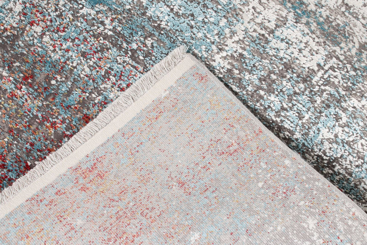3x10 Gray and Blue Turkish Antep Runner