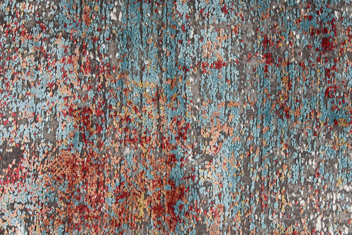 3x10 Gray and Blue Turkish Antep Runner