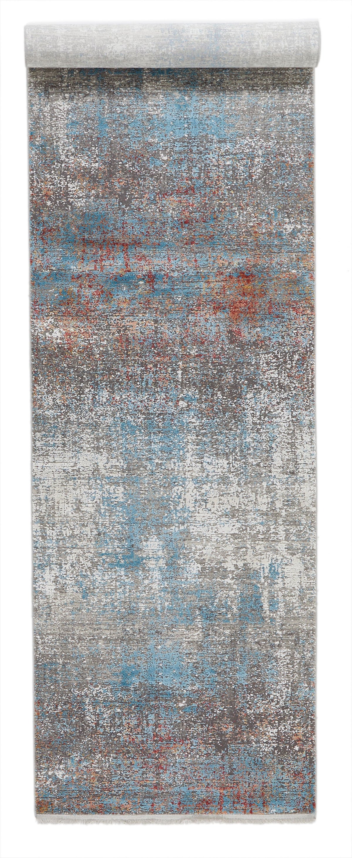 3x10 Gray and Blue Turkish Antep Runner