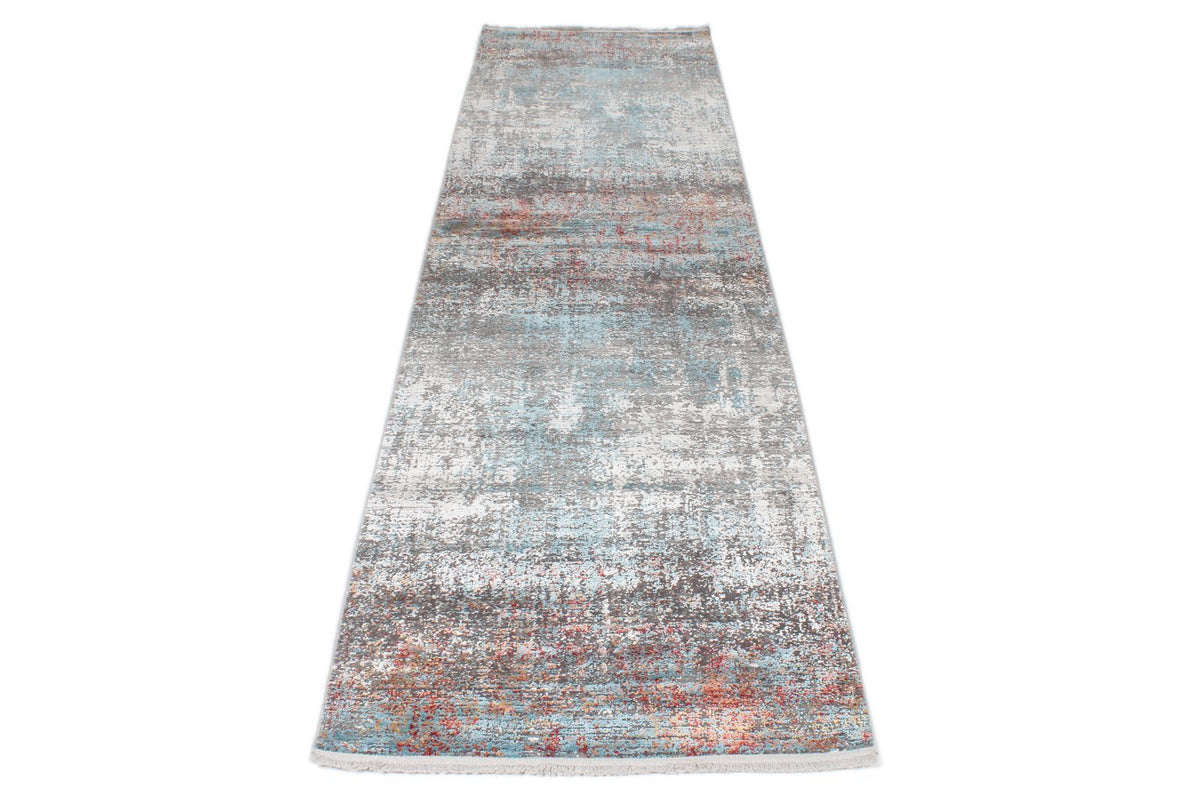 3x10 Gray and Blue Turkish Antep Runner