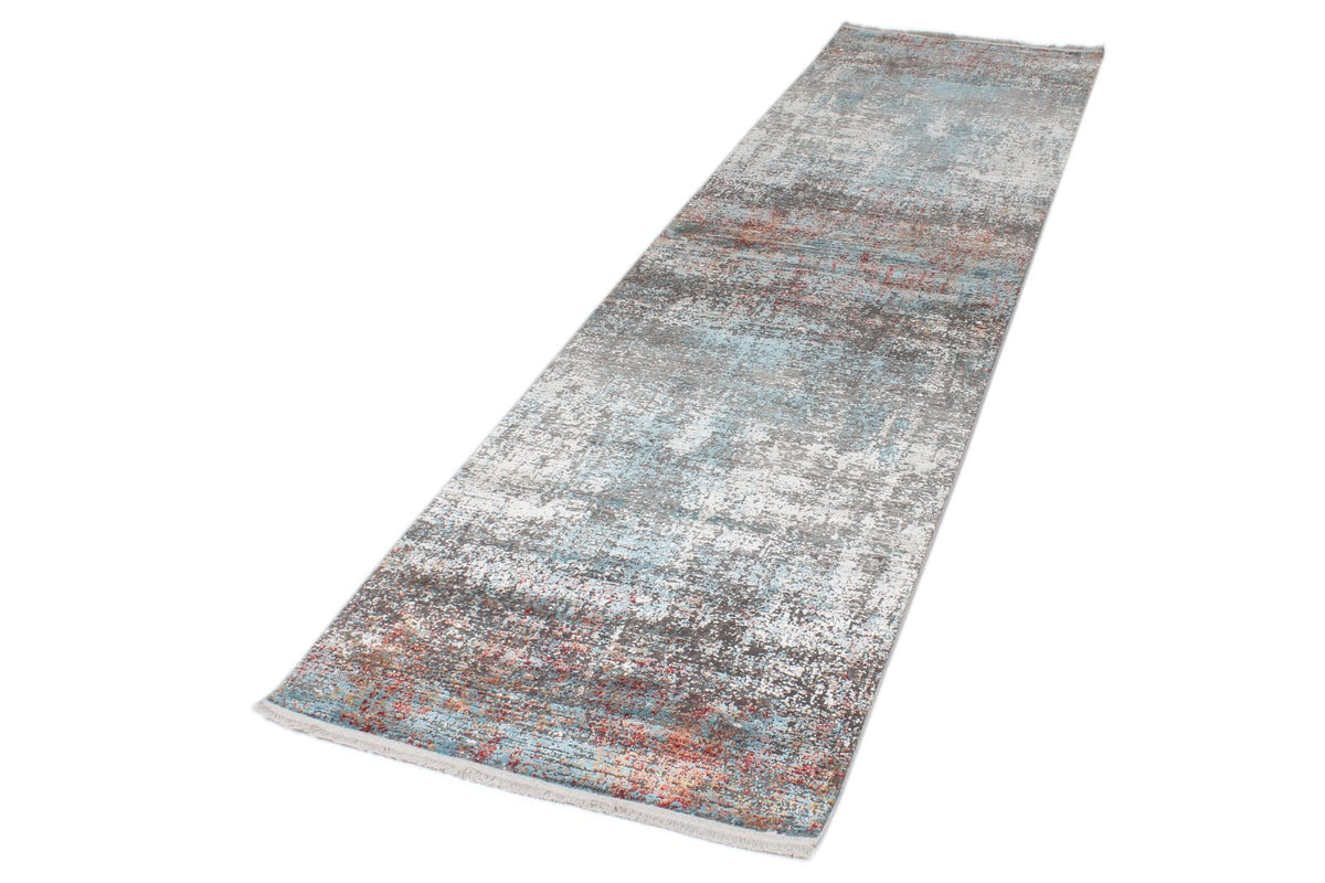 3x10 Gray and Blue Turkish Antep Runner