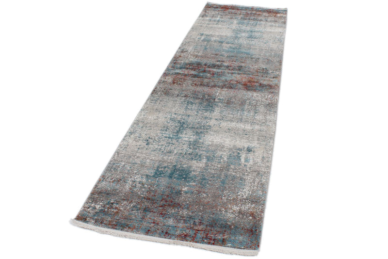 3x10 Gray and Blue Turkish Antep Runner