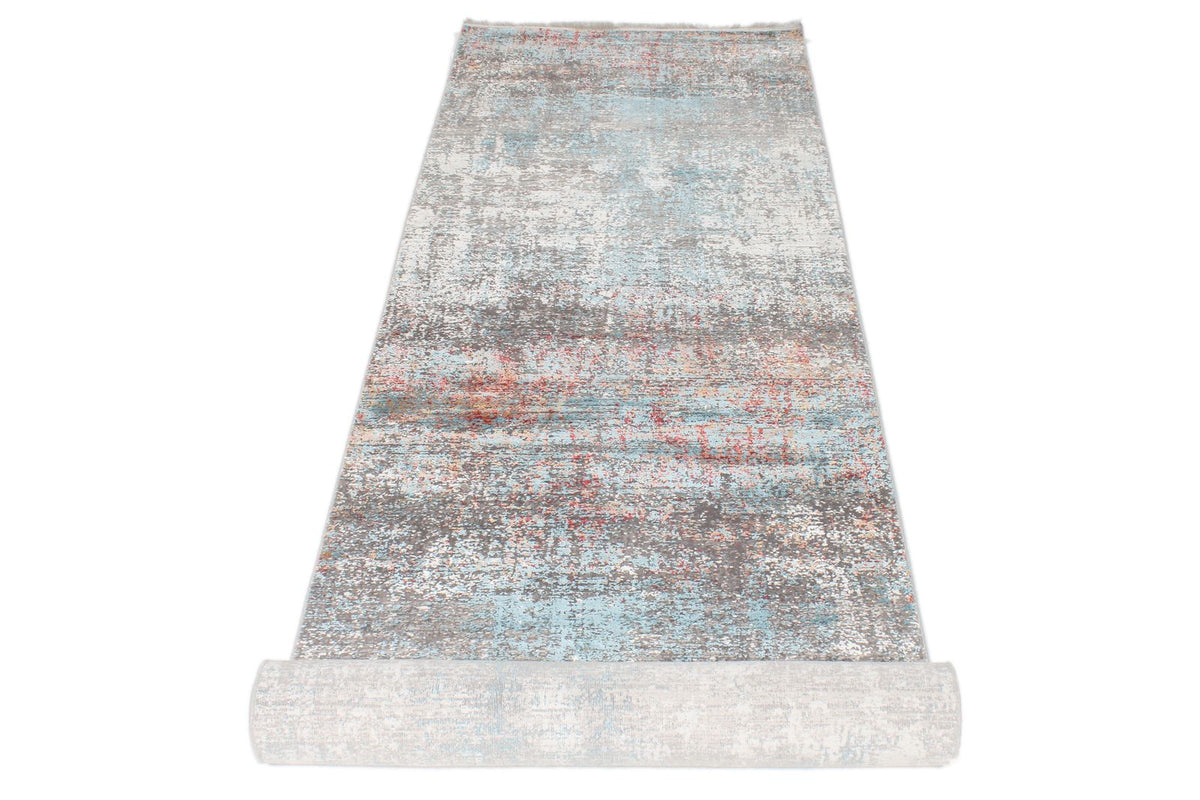 3x10 Gray and Blue Turkish Antep Runner