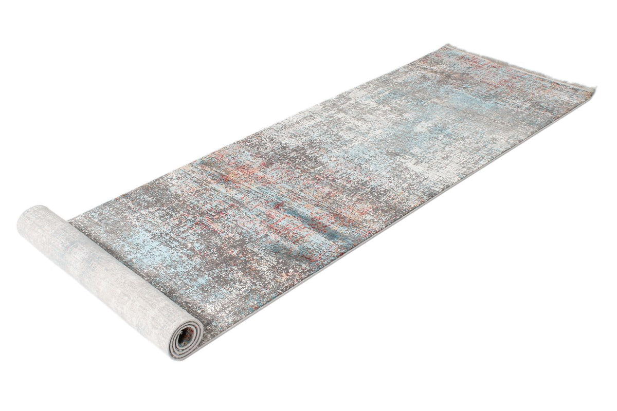 3x10 Gray and Blue Turkish Antep Runner