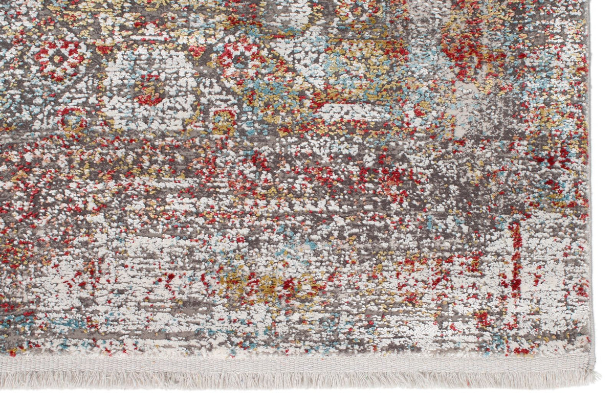 3x10 Gray and Multicolor Turkish Antep Runner