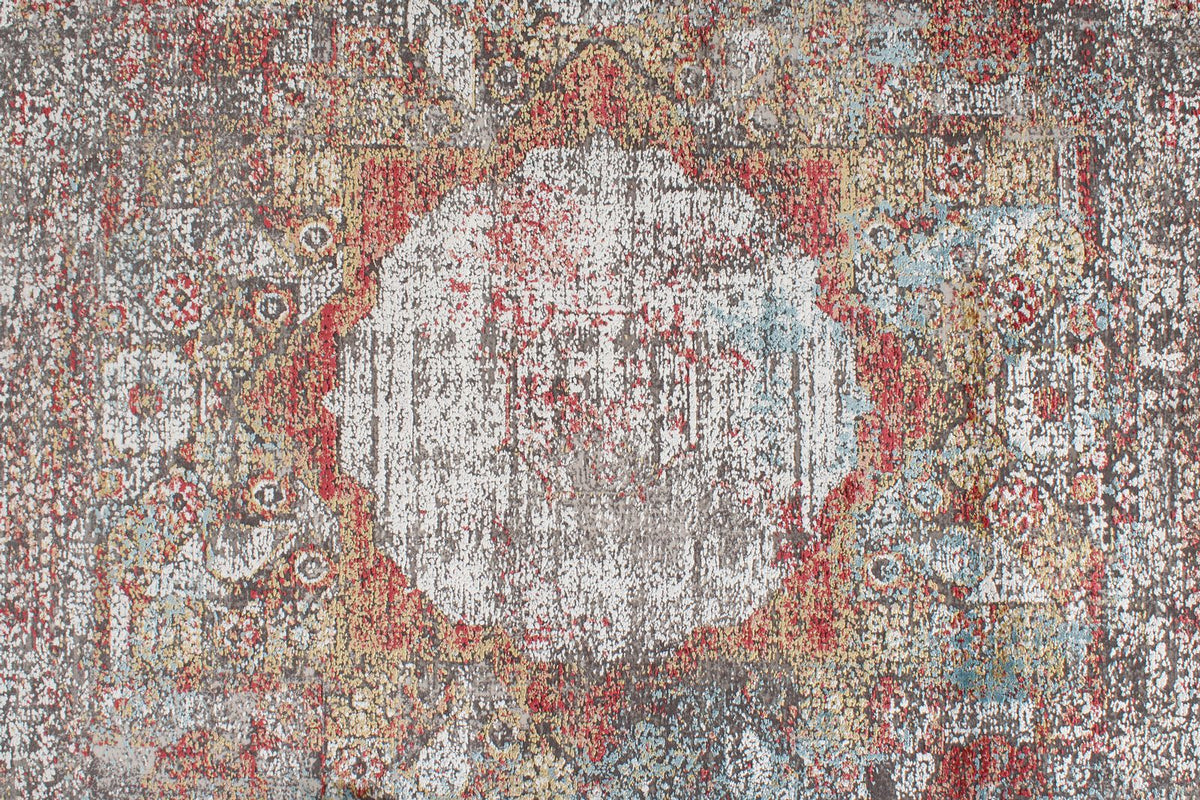3x10 Gray and Multicolor Turkish Antep Runner